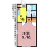 グリーンステージ信成 1Kの間取り