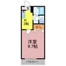 サンマツモトA 1Kの間取り