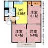 ボナール45 3DKの間取り