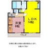 ヴィラスクエア 1LDKの間取り
