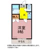 セザンヌ三本木 1Kの間取り