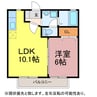グリーンステージ椿 1LDKの間取り