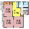 メゾン・アイリス 3Kの間取り