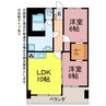 大羽マンション 2LDKの間取り