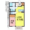 ソレイユ北島 1LDKの間取り