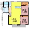 グランシード三ノ輪Ａ・Ｂ棟 2LDKの間取り