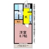 メゾンポワール 1Kの間取り