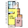 メリディオ日向館 1LDKの間取り