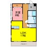 R．Court 1LDKの間取り