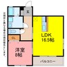 R.Court 1LDKの間取り
