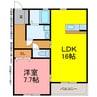R．Court 1LDKの間取り
