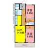 R．Court 2LDKの間取り
