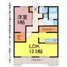 ハイツ東小浜 1LDKの間取り