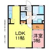 ブランコートウィル 1LDKの間取り
