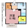ヴェルドミール 1Kの間取り