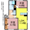 ジュネスＡ・Ｂ 2LDKの間取り