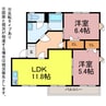 グリーンビラＡ棟 2LDKの間取り
