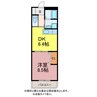 アベニールＫ 1DKの間取り