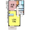 マンダリーヌ新栄 1LDKの間取り