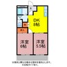 ハイツ木綿畑 2DKの間取り