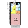 ボナールシュン 1Kの間取り