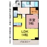 vivre柱 1LDKの間取り