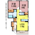 プリムローズ　ウエストの間取図