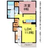アザレ 1LDKの間取り