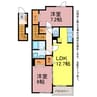 アンベル・プリムローズ 2LDKの間取り
