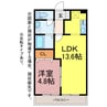 メゾンドユウゼン 1LDKの間取り