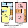 メゾハイネス 2LDKの間取り