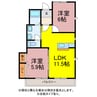 アネシスＣ・Ｄ・Ｅ 2LDKの間取り