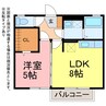 パルアヴェニュー 1LDKの間取り
