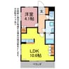 ルミナスⅠ・Ⅱ番館 1LDKの間取り