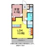 ルミナスⅠ・Ⅱ番館 1LDKの間取り