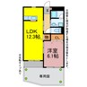 ガーデンコートJUMELLE　Ⅲ 1LDKの間取り
