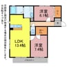ドミール片西 2LDKの間取り
