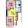 サンライズ榎Ａ 2DKの間取り