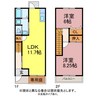 アウローラ 2LDKの間取り