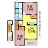 コデン　０１０ 2LDKの間取り