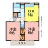 サンハイム一色 2DKの間取り