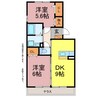 萌樹館 2DKの間取り