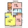 オリーブガーデン 2LDKの間取り