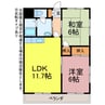 レジデンシアNOV 2LDKの間取り
