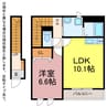 ヴィラ・サンライトⅡ 1LDKの間取り