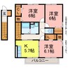 パークハウス 3Kの間取り