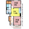 ソレイユ・西口A・B 2DKの間取り