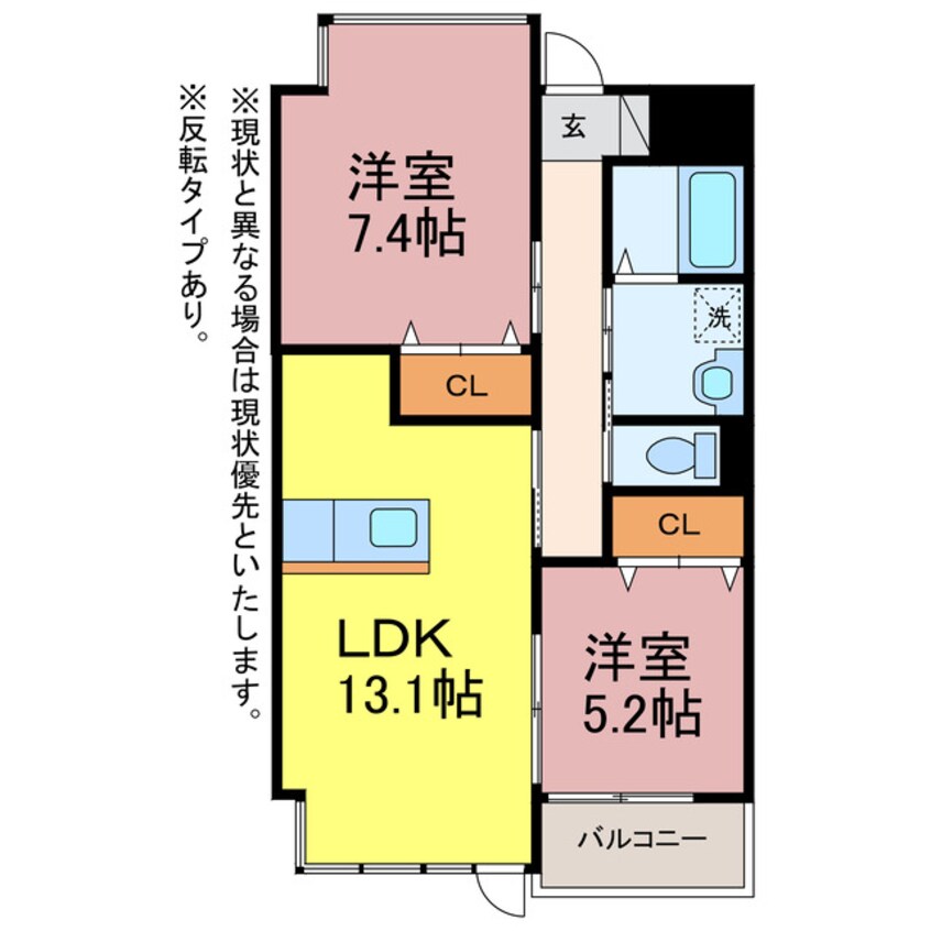 間取図 エルヴェ汐焼Ａ・Ｂ棟