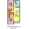 アネックス小向 2DKの間取り