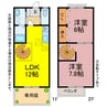 プラッサムコート沢渡 2LDKの間取り